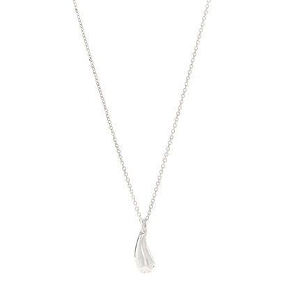 Tiffany Sterling Silver 12mm Elsa Peretti Tear Drop Pendant Necklace 1 of 4