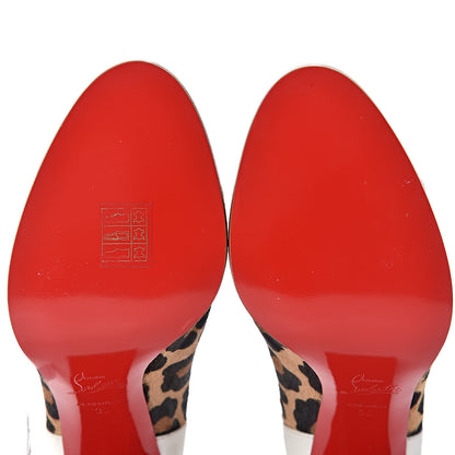 Christian Louboutin Calf Hair Leopard Print Who Dances 85 Ankle Boots 39 Gold Fauve 9 of 11