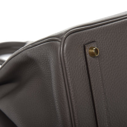 Hermes Taurillon Clemence Birkin 35 Etain 36 of 41