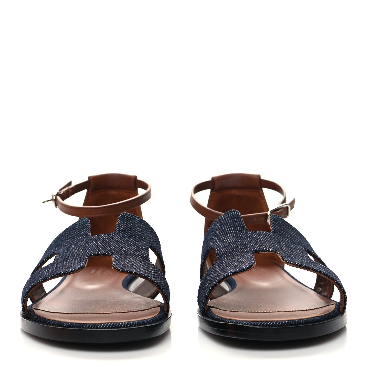 Denim Santorini Sandals 39 Bleu Brut Gold