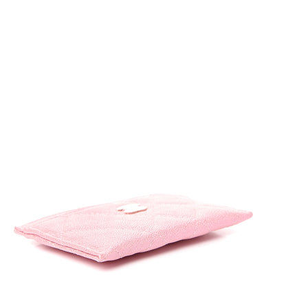 Chanel Iridescent Caviar Quilted Card Holder Rose Pink 3 of 10