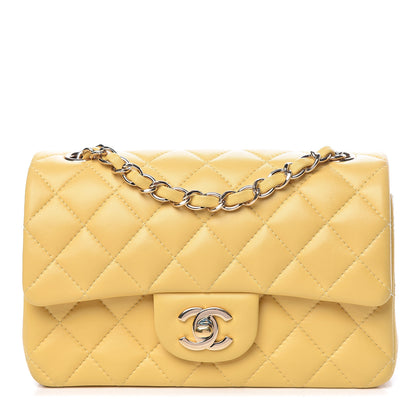 Chanel Lambskin Quilted Mini Rectangular Flap Yellow 1 of 16