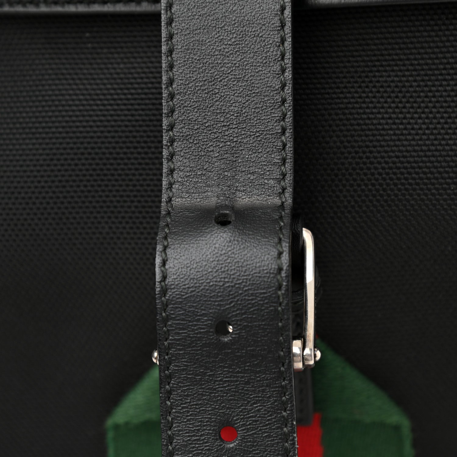 Gucci Techno Canvas Web Single Buckle Backpack Black 14 of 16