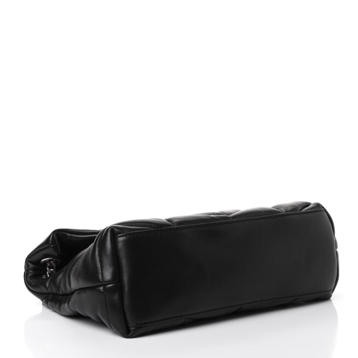 Saint Laurent Lambskin Quilted Small Loulou Puffer Monogram Chain Satchel Black 3 of 4