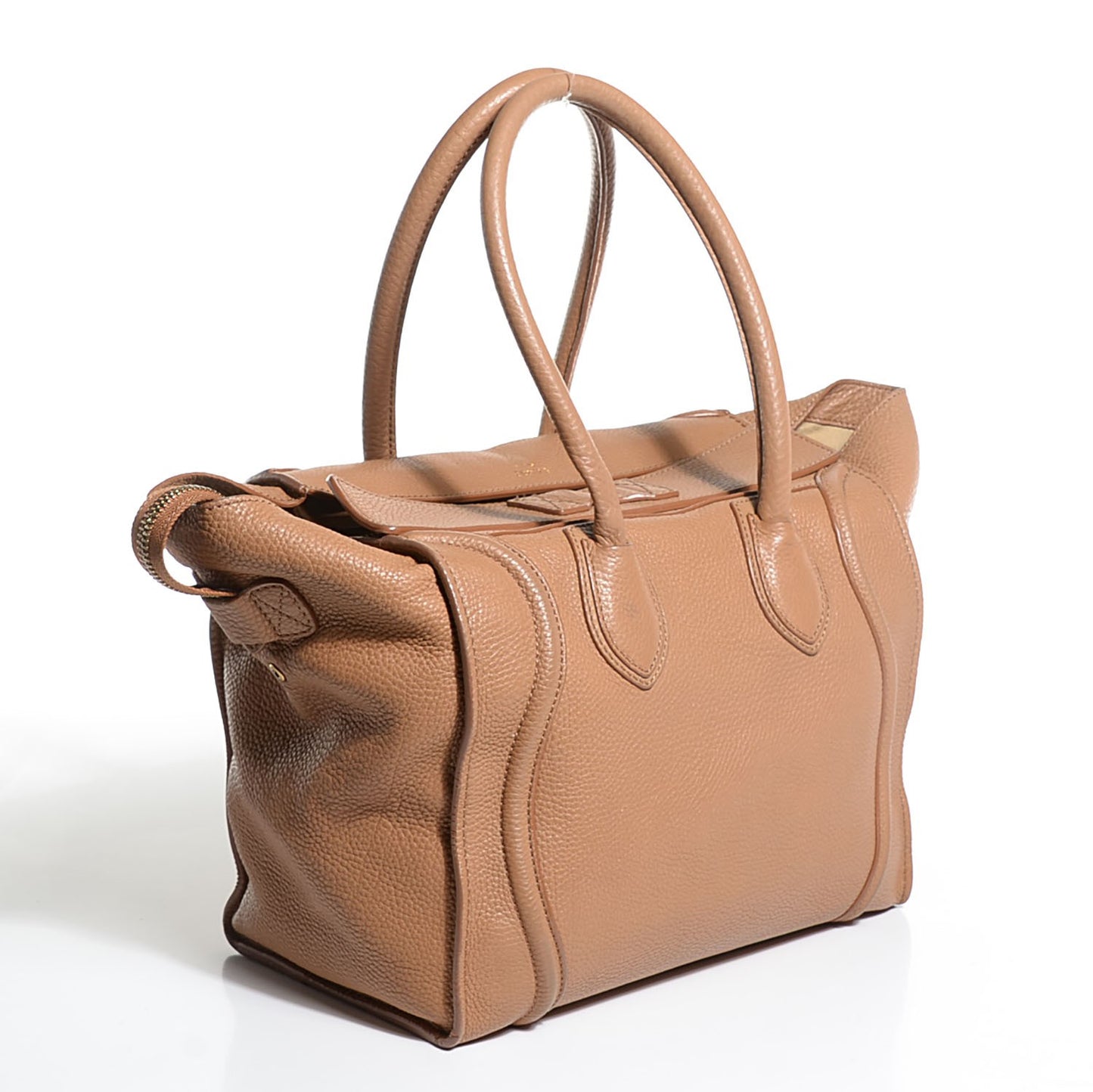 Pebbled Calfskin Mini Luggage Camel