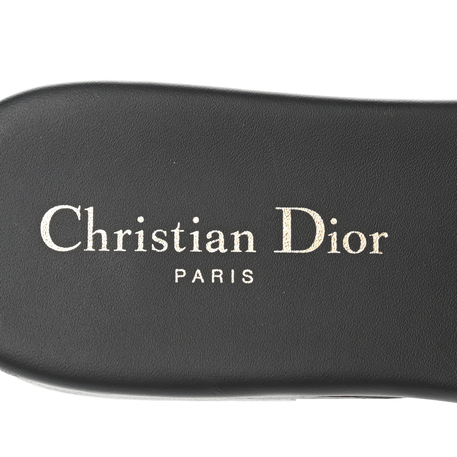 Christian Dior Calfskin 30 Montaigne Slide Sandals 39 Black 7 of 8