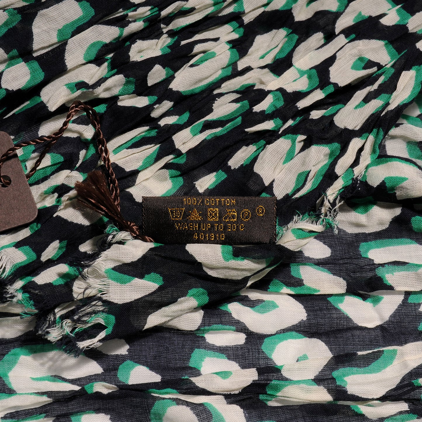 Cotton Leopard Pareo Blue Infini