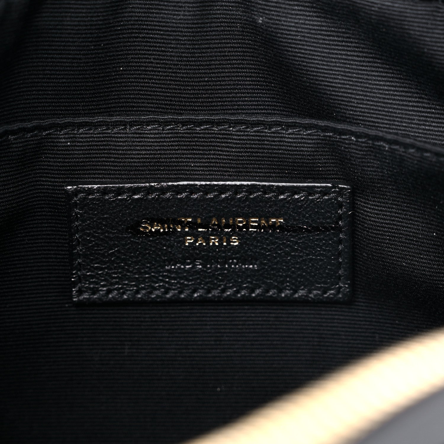 Saint Laurent Calfskin Matelasse Monogram Lou Camera Bag Black 6 of 10