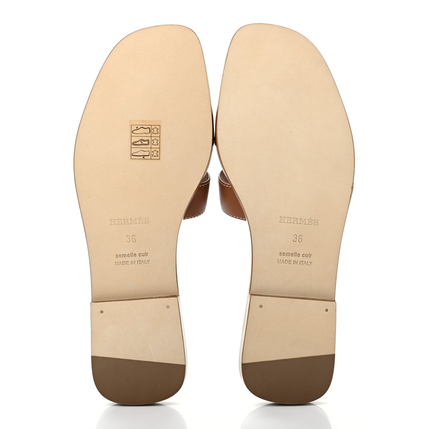 Box Calfskin Oran Sandals 36 Gold