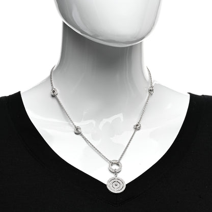 Bulgari 18K White Gold Diamond Astrale Cerchi Necklace 2 of 4