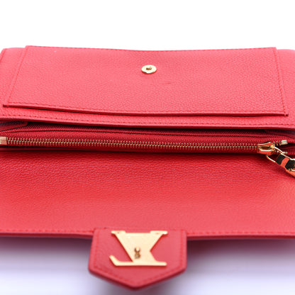 Louis Vuitton Calfskin Lockme Wallet Dahlia 9 of 11