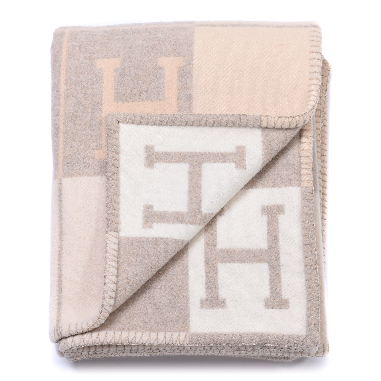 Hermes Wool Cashmere Avalon III Blanket Coco Camomille 2 of 3