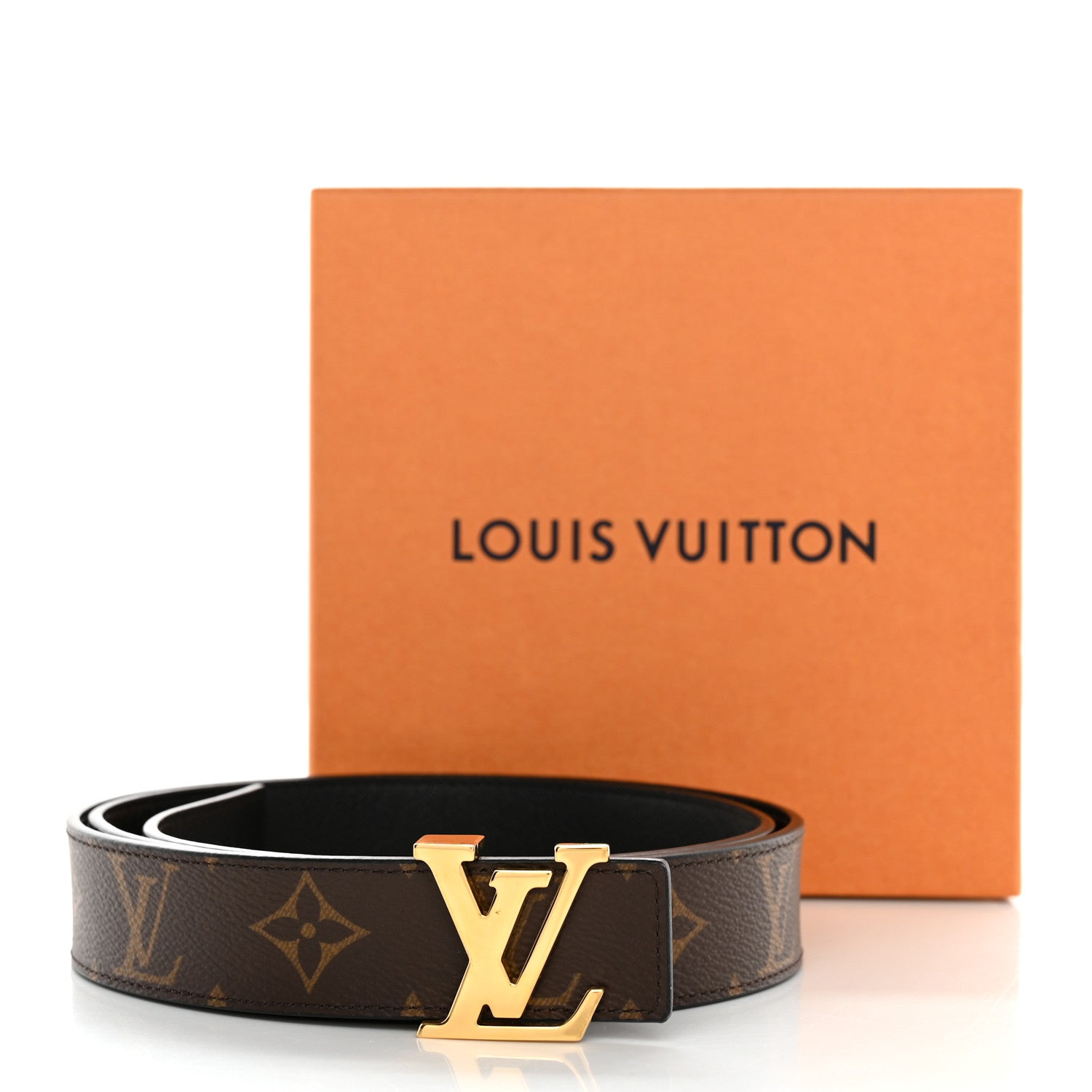 Louis Vuitton Calfskin Monogram 30mm LV Initiales Reversible Belt 95 38 Black 6 of 6