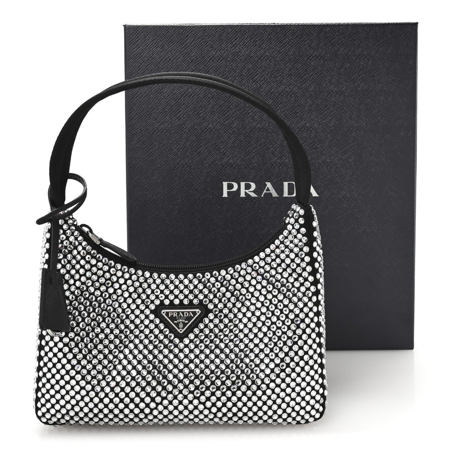 Satin Crystal Mini Re-Edition 2000 Bag Cristal