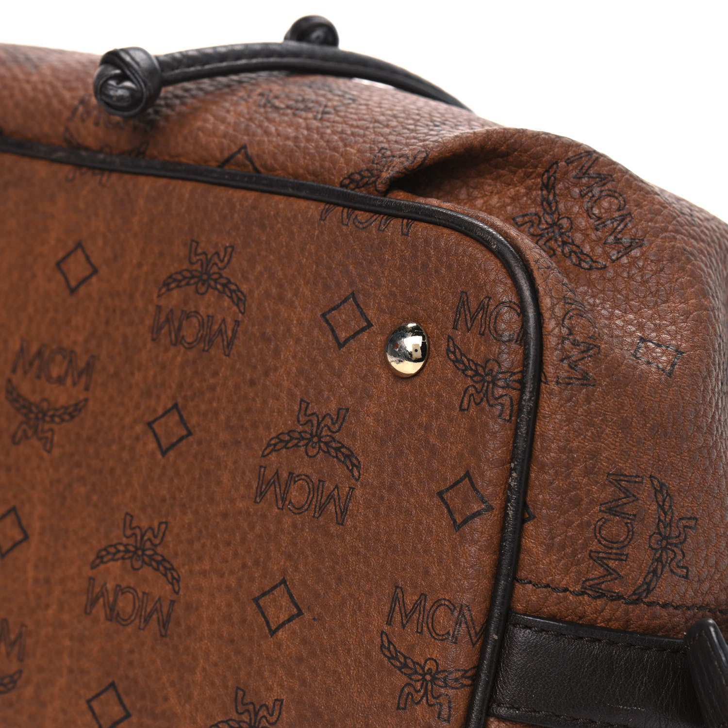 MCM Visetos Essential Drawstring Bucket Bag Brown 8 of 14