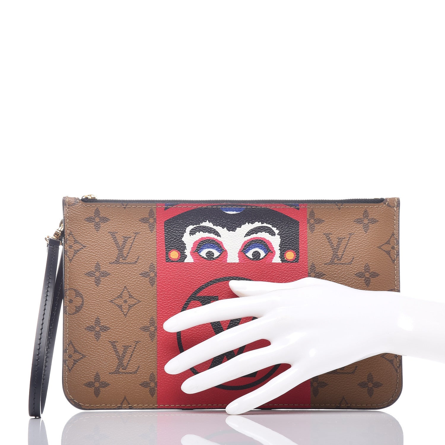 Louis Vuitton Reverse Monogram Kabuki MM GM Pochette 2 of 8