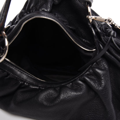 Miu Miu Vitello Daino Hobo Black 5 of 13