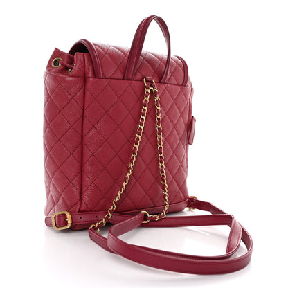 Chanel Caviar Quilted Filigree Backpack Dark Pink 3 of 10