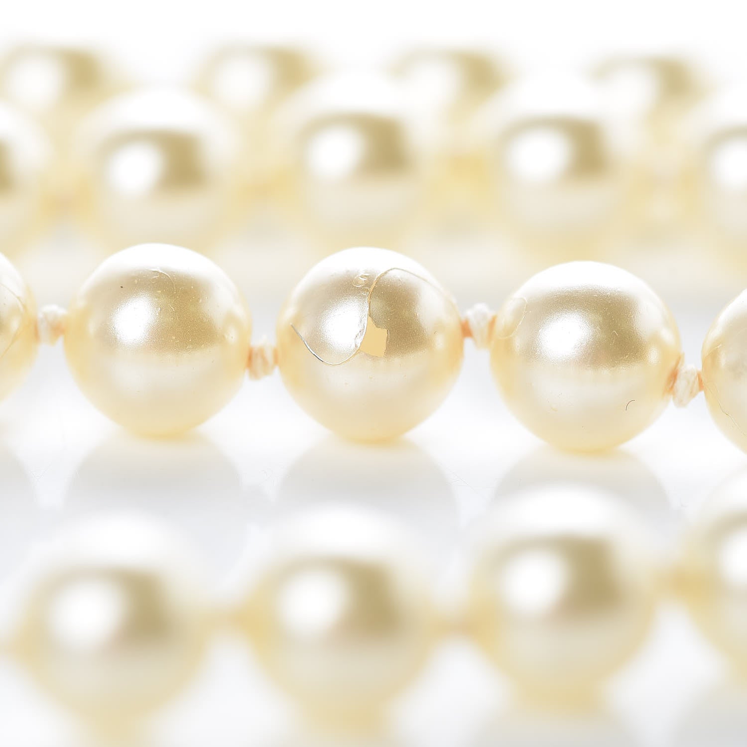 Chanel Pearl Crystal Long CC Necklace Gold 6 of 7