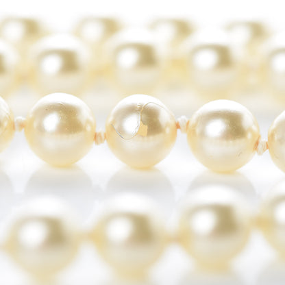 Chanel Pearl Crystal Long CC Necklace Gold 6 of 7