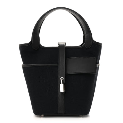Hermes Toile Goeland Swift Cargo Picotin Lock 18 Bleu Marine Black 1 of 11