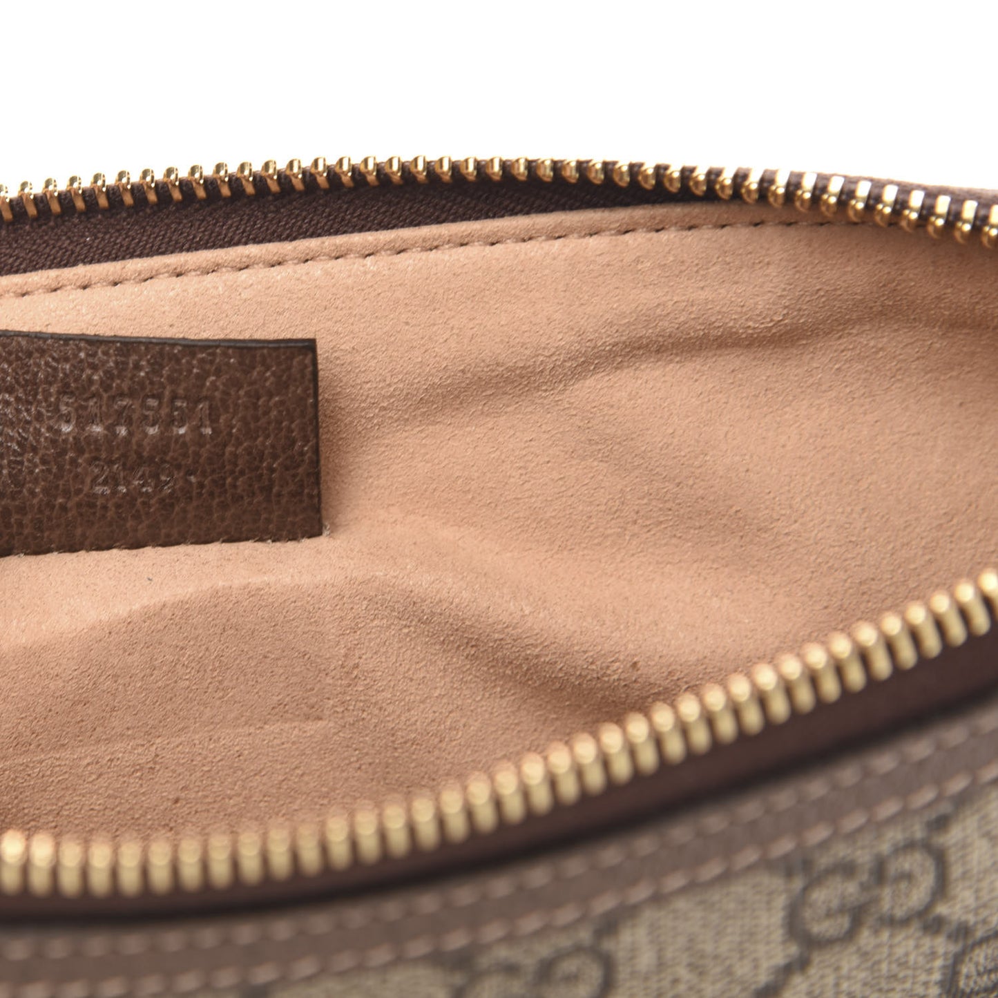 GG Supreme Monogram Large Ophidia Pouch Clutch Brown