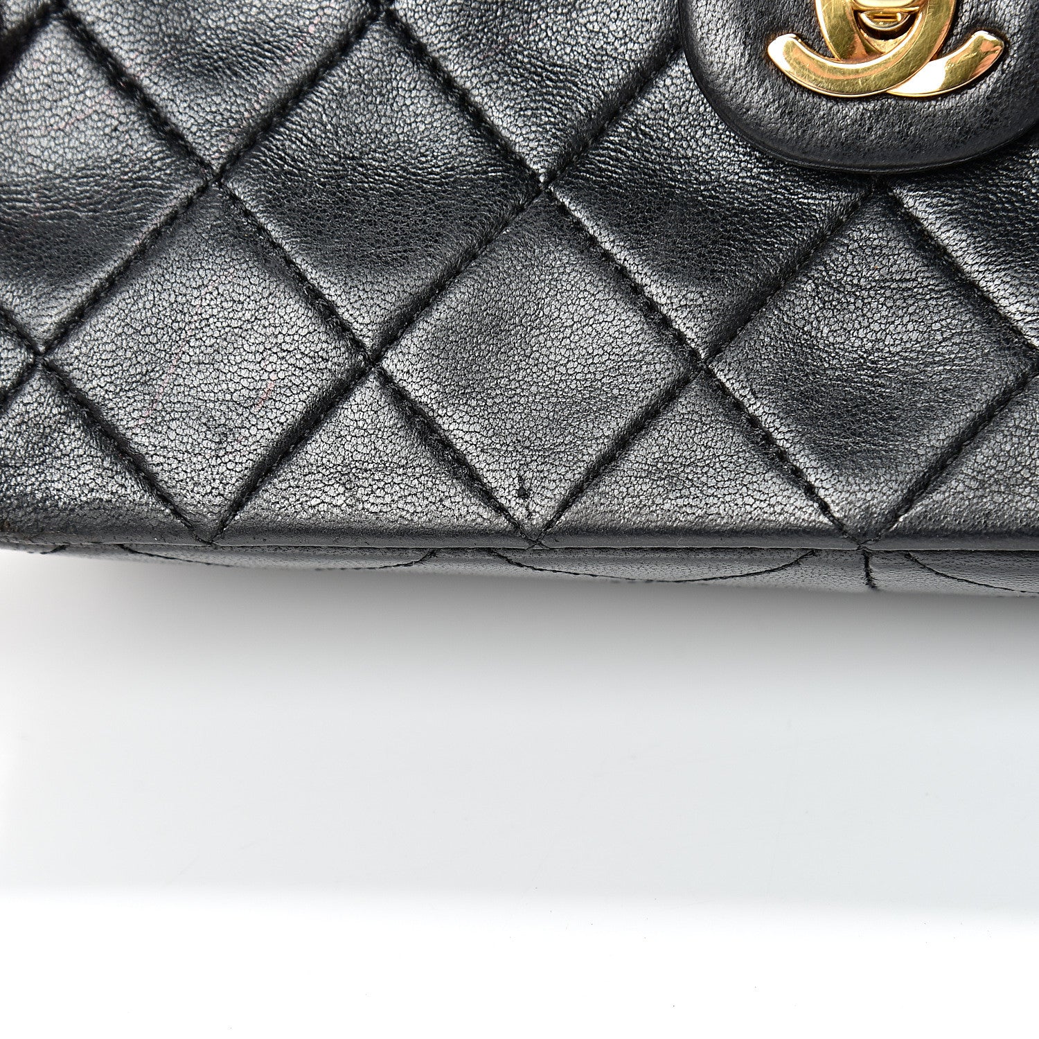Chanel Lambskin Quilted Mini Square Flap Black 14 of 19