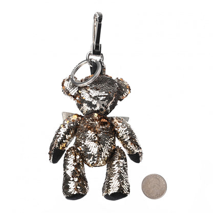 Burberry Sequin Thomas Teddy Bear Keychain Charm Gold 2 of 3