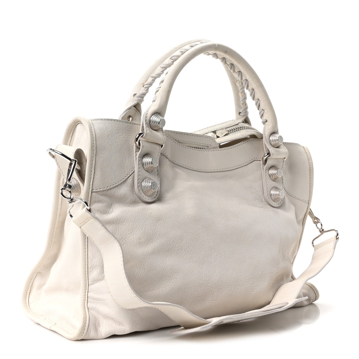 Balenciaga Agneau Giant 21 Silver Hardware City White Light 2 of 9