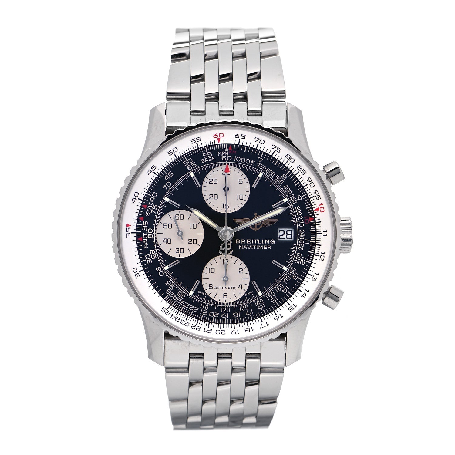 Breitling Stainless Steel 41mm Navitimer Automatic Watch Black A1332412 1 of 5