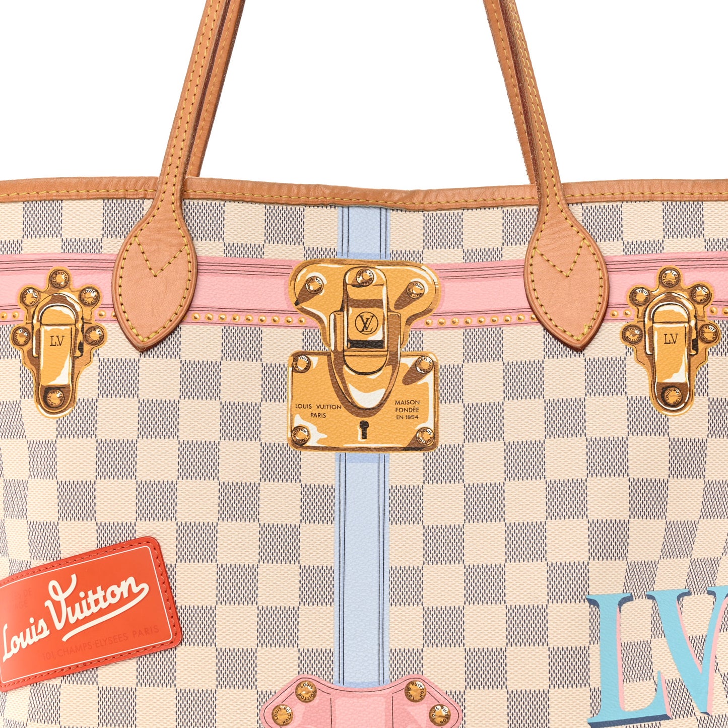 Damier Azur Summer Trunks Neo Neverfull MM