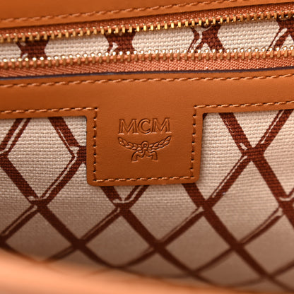 MCM Visetos Toni Shopper Tote Cognac 6 of 8
