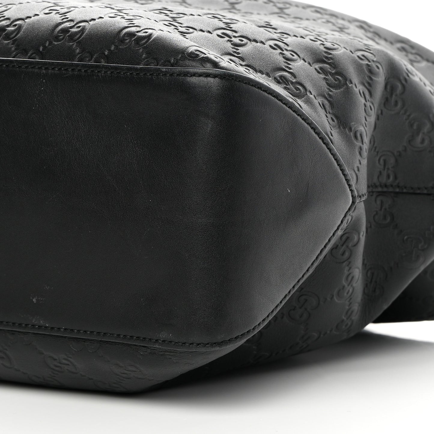 Guccissima Signature Large Linea A Hobo Black