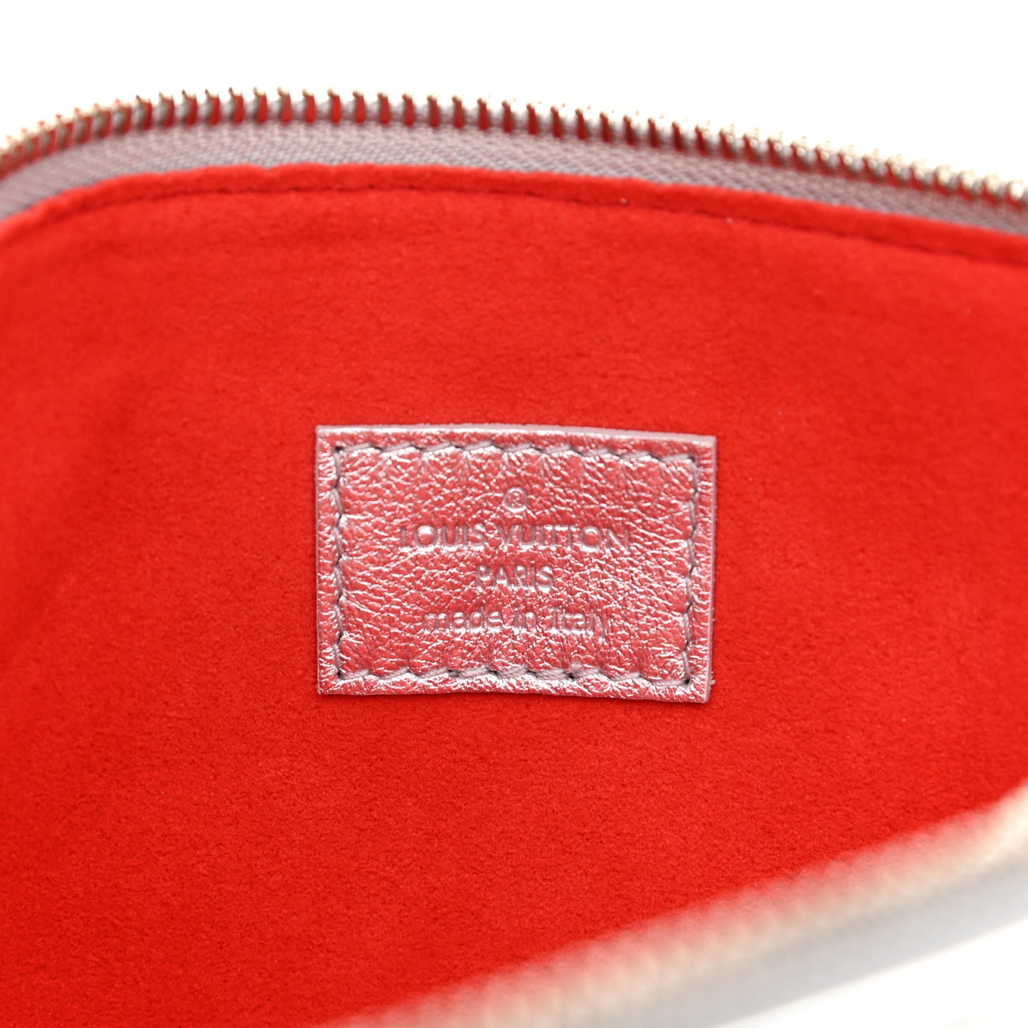 Metallic Lambskin Embossed Monogram Coussin PM Silver