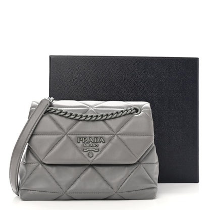 Prada Nappa Triangle Stitched Small Spectrum Bag Marmo 12 of 12