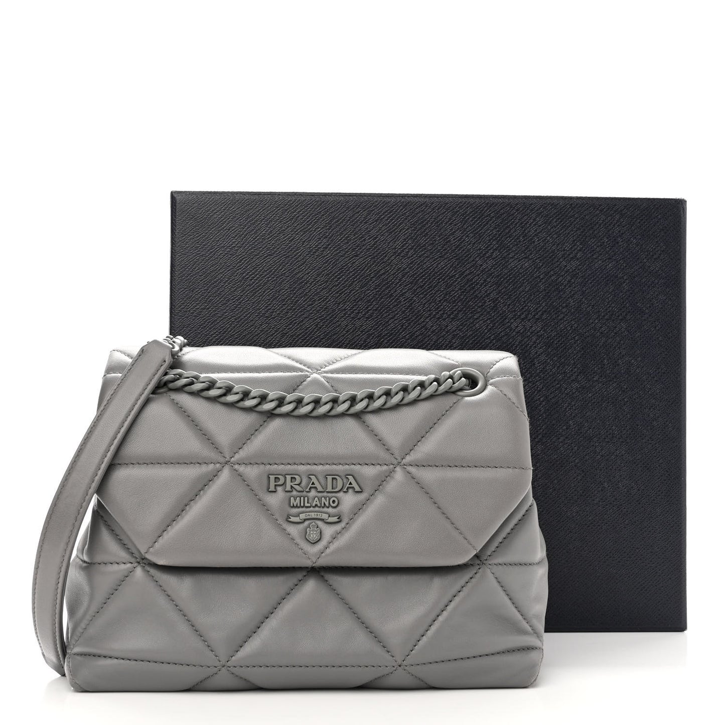 Nappa Triangle Stitched Small Spectrum Bag Marmo