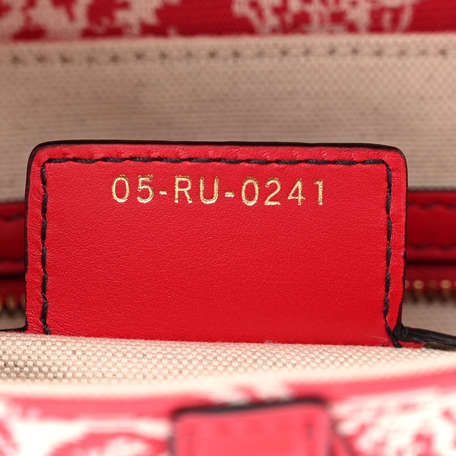Christian Dior Canvas Reverse Embroidered Toile De Jouy Saddle Bag Red 7 of 10