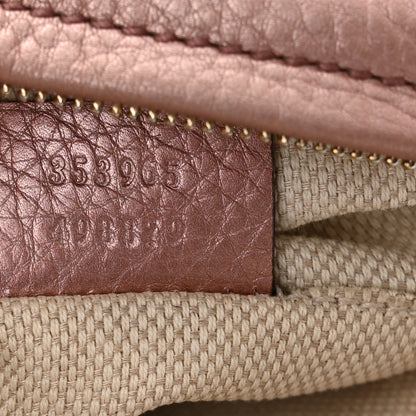 Gucci Metallic Pebbled Calfskin Mini Soho Chain Bag Pink 7 of 10