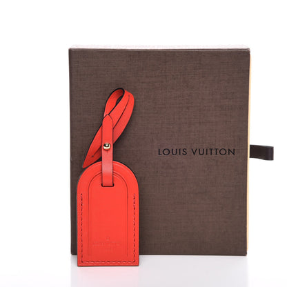 Louis Vuitton Calfskin Luggage Tag Red 4 of 4