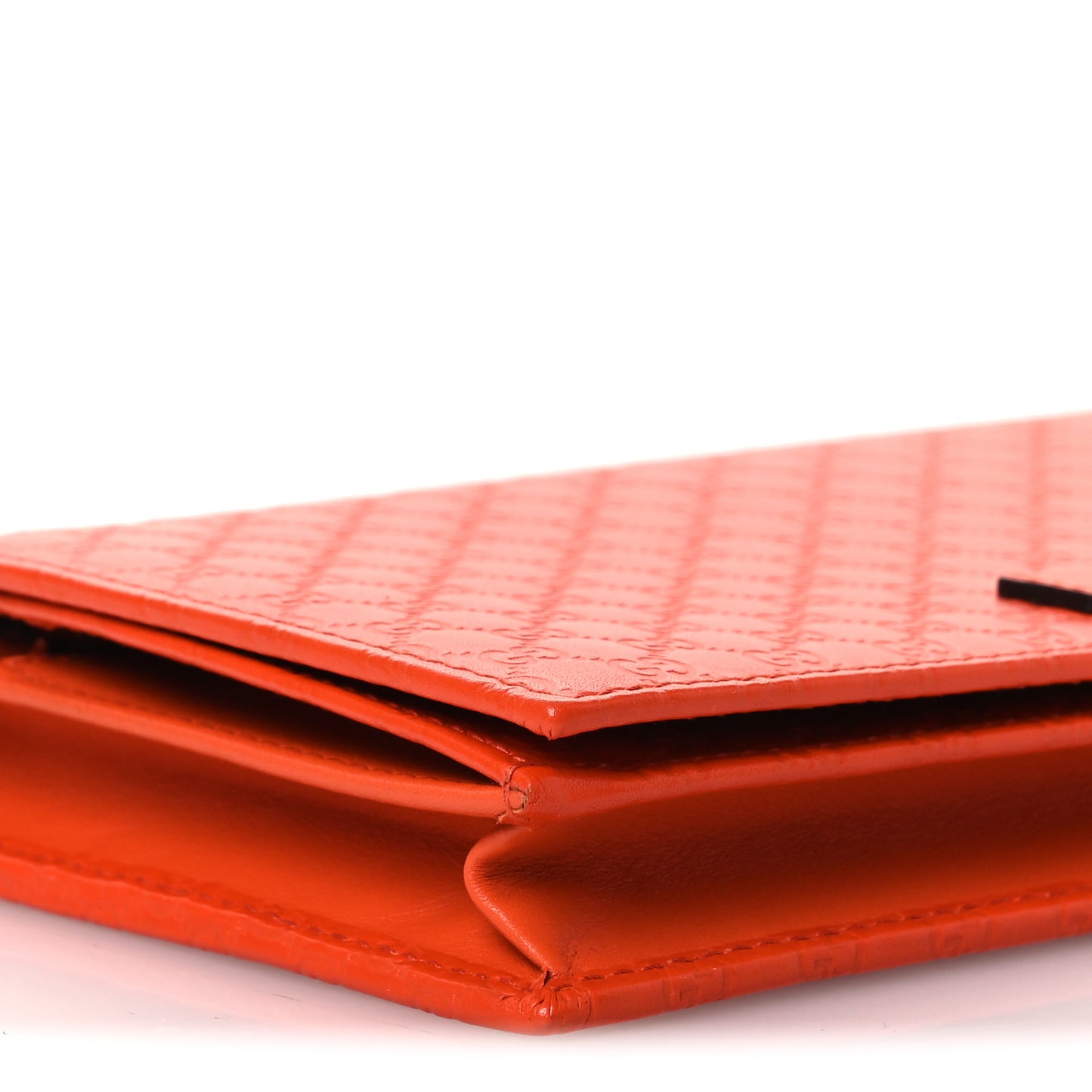 Soft Microguccissima Crossbody Wallet Sun Orange