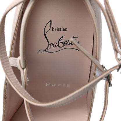 Christian Louboutin Nappa Conclusive 100 Ankle Strap Pumps 36.5 Leche 7 of 8