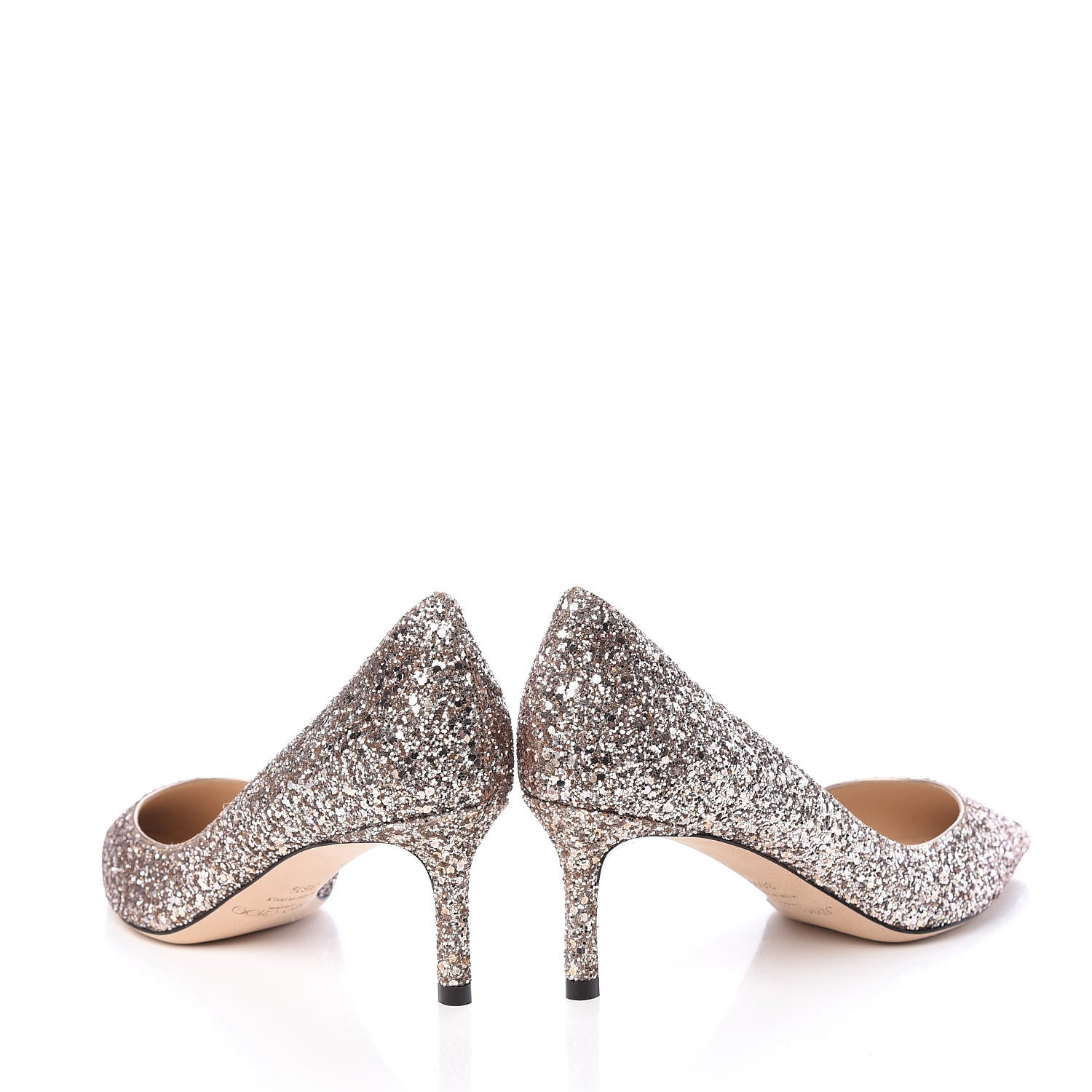 Jimmy Choo Glitter Pointy Toe Romy 60 Pumps 36.5 Ballet Pink 5 of 10