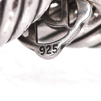 David Yurman Sterling Silver Black Ceramic 17mm Extra Large Oval Link Bracelet 5 of 5