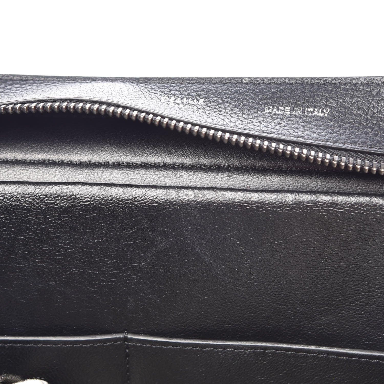 Celine Drummed Calfskin Suede Medium Trapeze Black 10 of 14