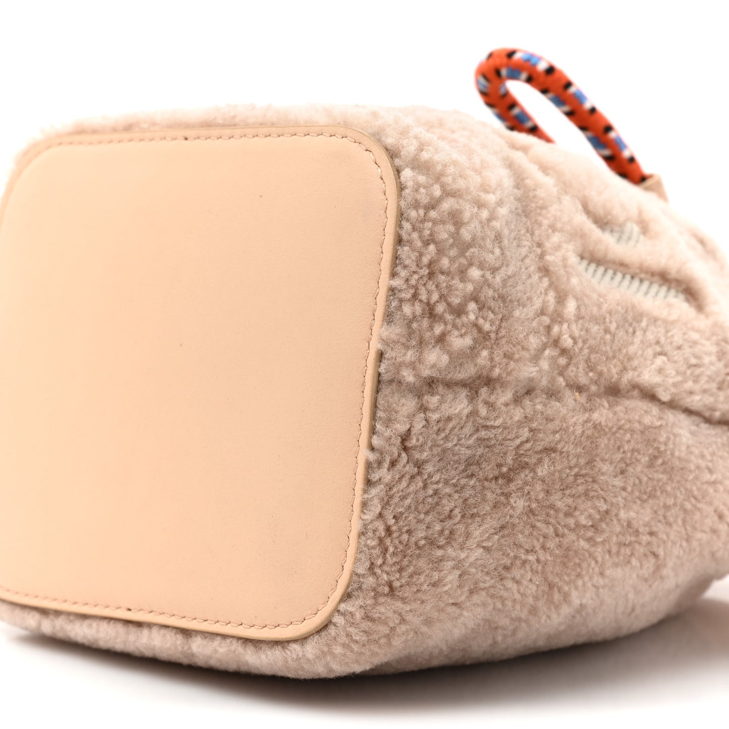 Sheepskin F is Fendi Logo Embroidered Mini Mon Tresor Bucket Bag Soap