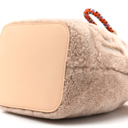 Fendi Sheepskin F is Fendi Logo Embroidered Mini Mon Tresor Bucket Bag Soap 7 of 9
