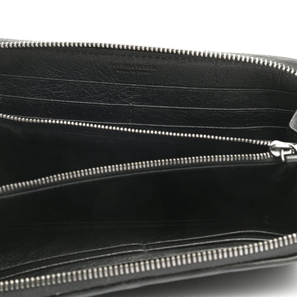 Bottega Veneta Ostrich Zip Around Wallet Black 5 of 9