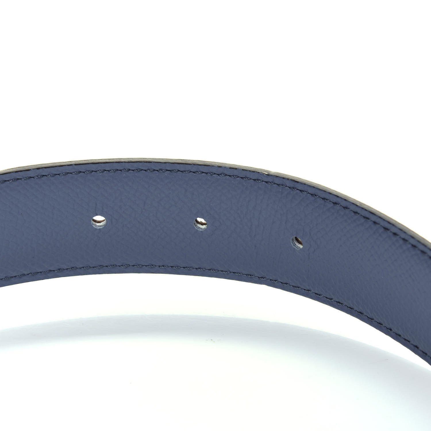 Hermes Epsom 32mm H Belt 85 Etoupe Bleu Mykonos Etoupe 5 of 9