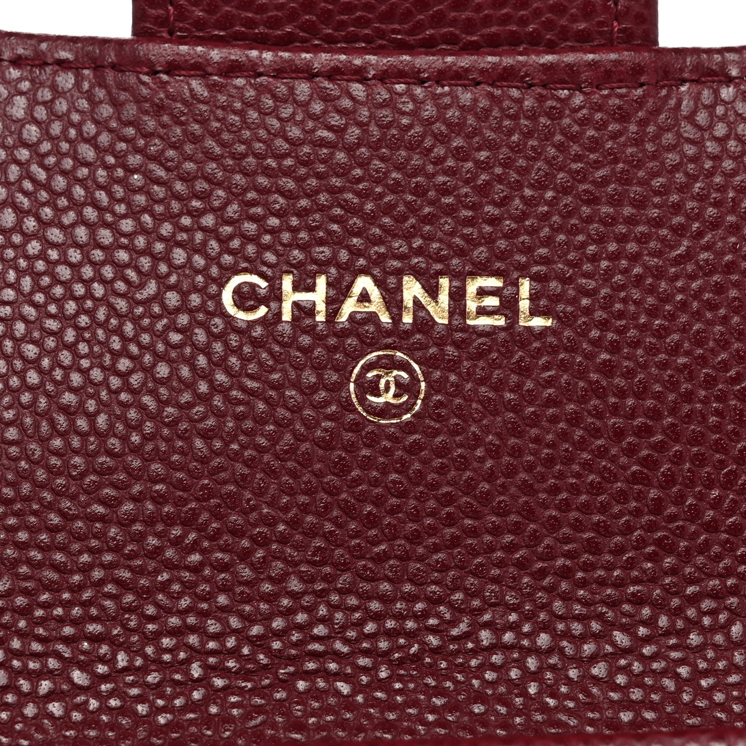 Chanel Caviar Quilted Flap Card Holder Wallet Burgundy 6 of 9