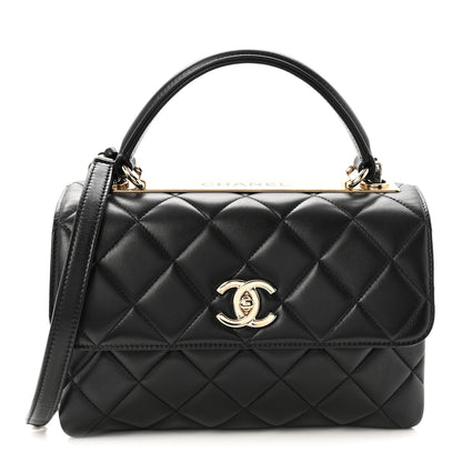 Chanel Lambskin Quilted Small Trendy CC Dual Handle Flap Bag Black 1 of 10